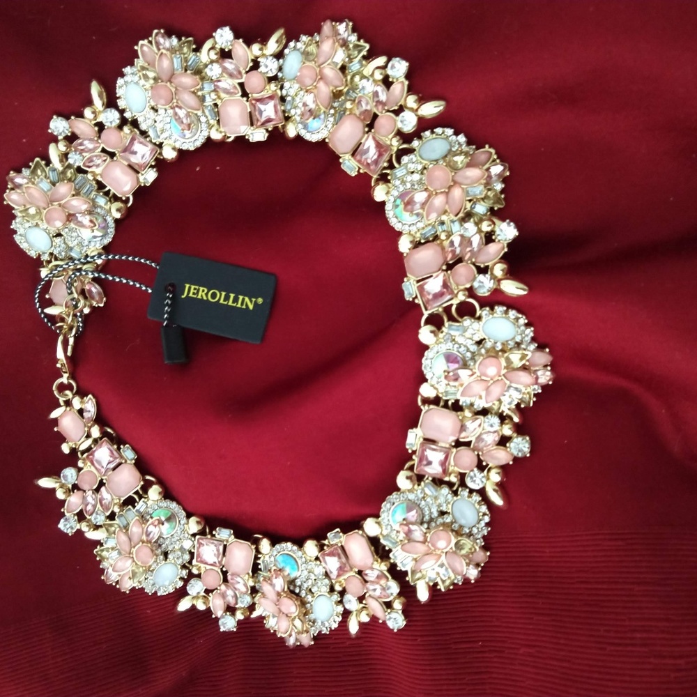 Beautiful sparkly multi colored pastel necklace